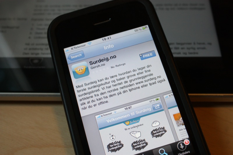 Surdeig på Iphone